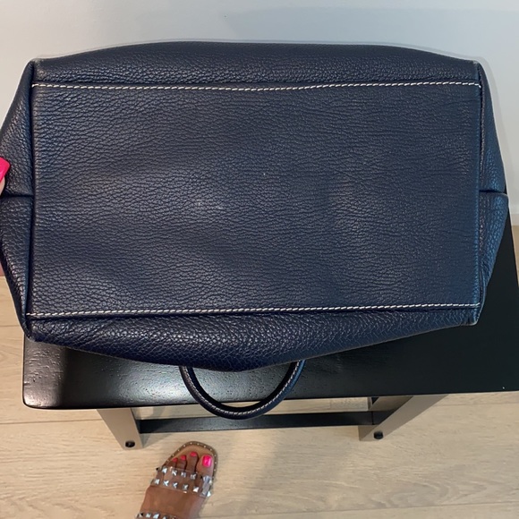 DOONEY AND BOURKE PEBBLE GRAIN NAVY SATCHEL - Picture 5 of 14